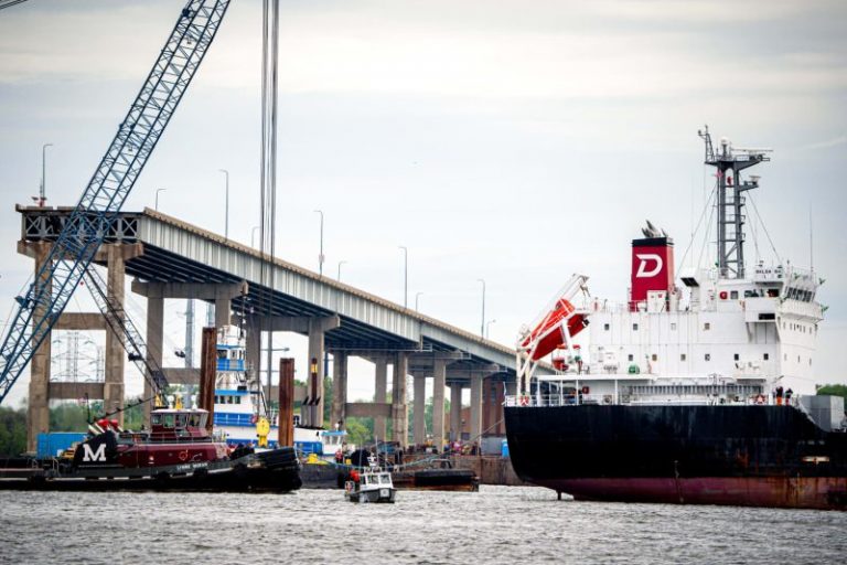 Breakthrough: Ship Navigates Key Bridge Wreckage via Newly Opened Deep-Water Channel in Baltimore