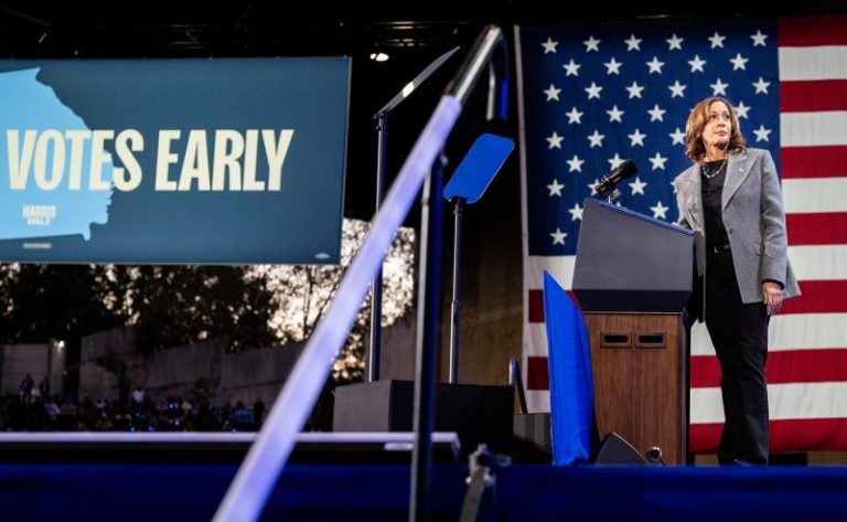 Harris Takes Aim at Trump on Abortion Rights in Fiery Georgia Rally